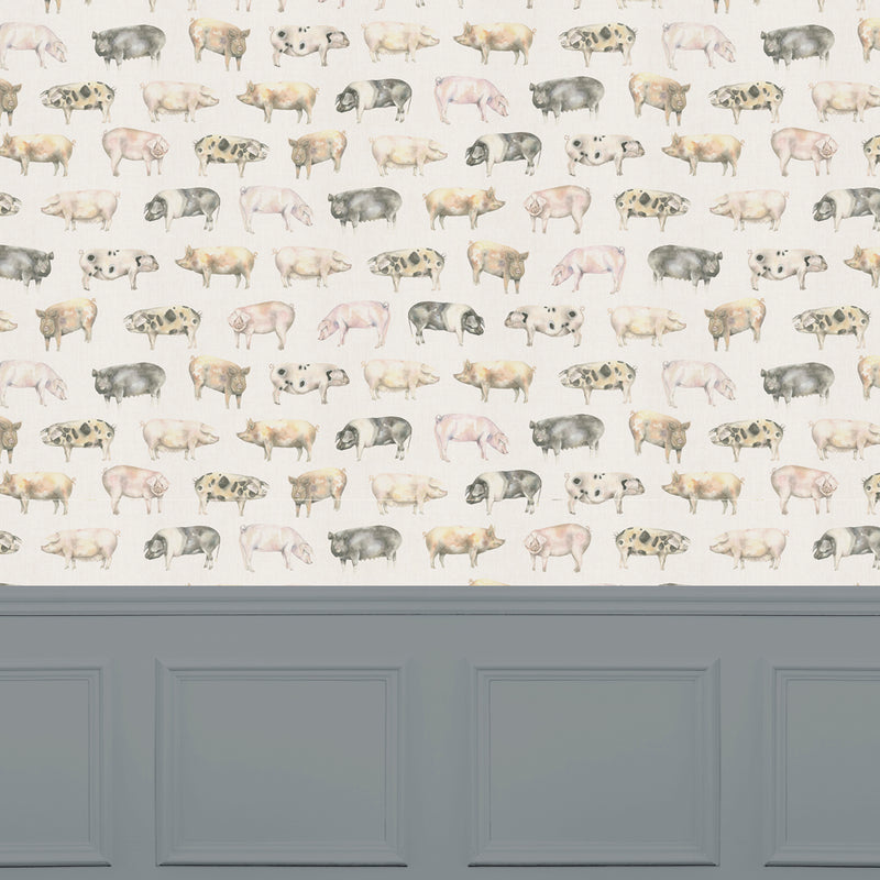 Voyage Maison Oink 1.4m Wide Width Wallpaper in Linen