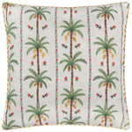 Floral Green Cushions - Okara Palm Printed Cushion Cover Multicolour Wylder Tropics