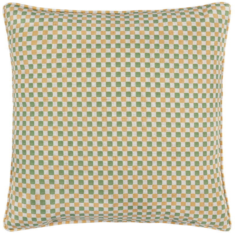 Floral Green Cushions - Okara Palm Printed Cushion Cover Multicolour Wylder Tropics