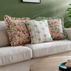 Jungle Pink Cushions - Okara Leopard And Fig Printed Ruffle Cushion Cover Peach/Green Wylder Tropics