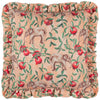 Floral Pink Cushions - Okara Elephant Printed Ruffle Cushion Cover Peach/Linen Wylder Tropics