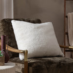 Plain White Cushions - Olann Faux Shearling Cushion Cover Ecru Yard