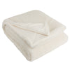 Plain Cream Throws - Olann Shearling Fleece Throw Ecru Yard