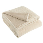 Plain Beige Throws - Olann Shearling Fleece Throw Natural Yard