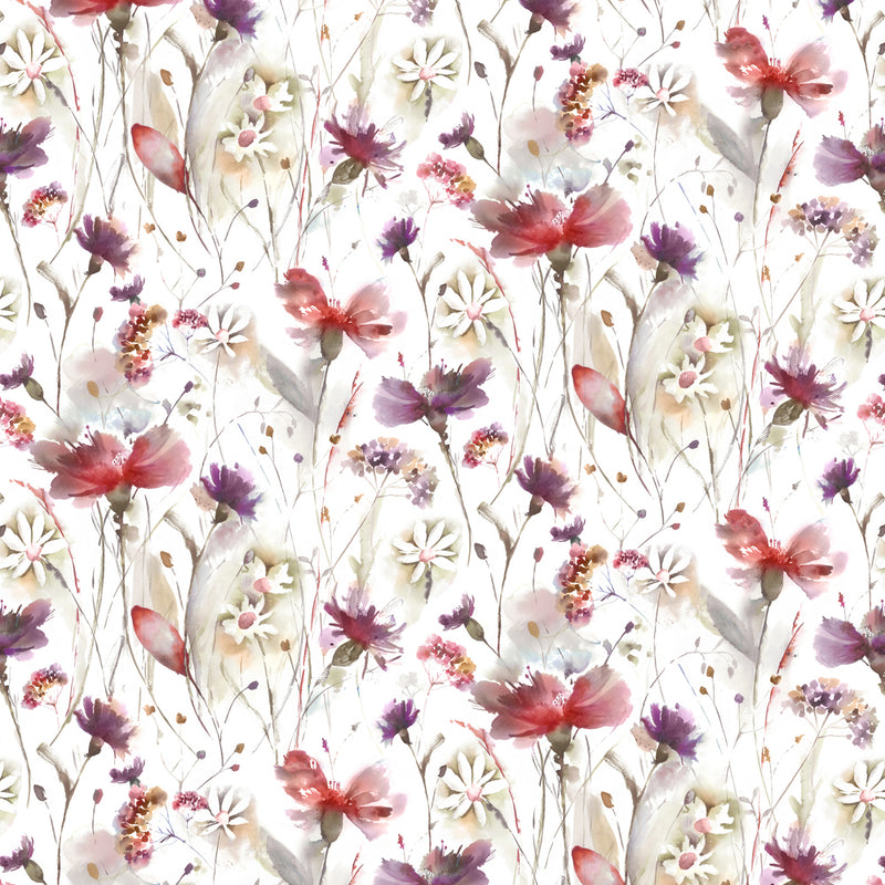 Voyage Maison Olearia Printed Cotton Fabric in Boysenberry