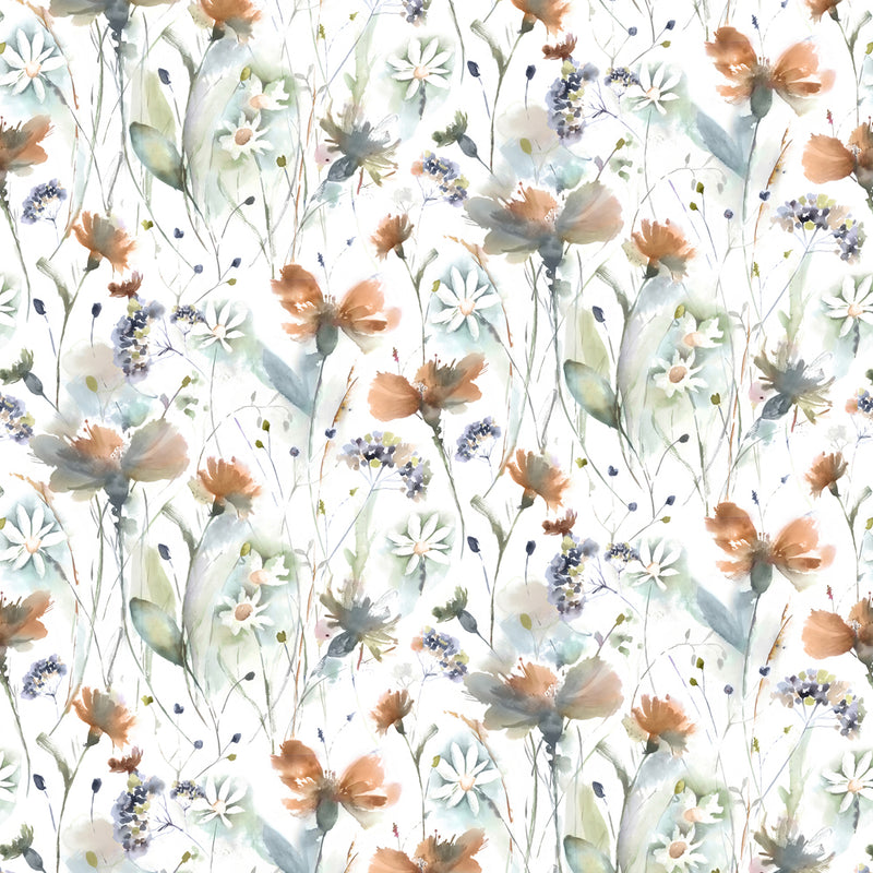 Voyage Maison Olearia Printed Cotton Fabric in Cloud