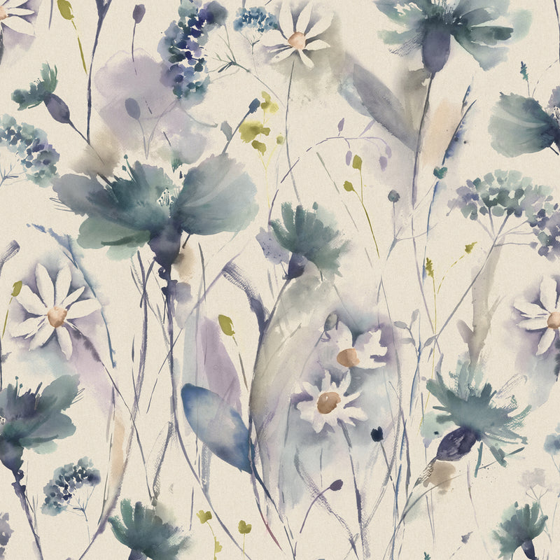 Olearia Linen Printed Fabric Sample Swatch Crocus