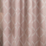 Paoletti Olivia Lattice Embroidered Pencil Pleat Curtains in Blush