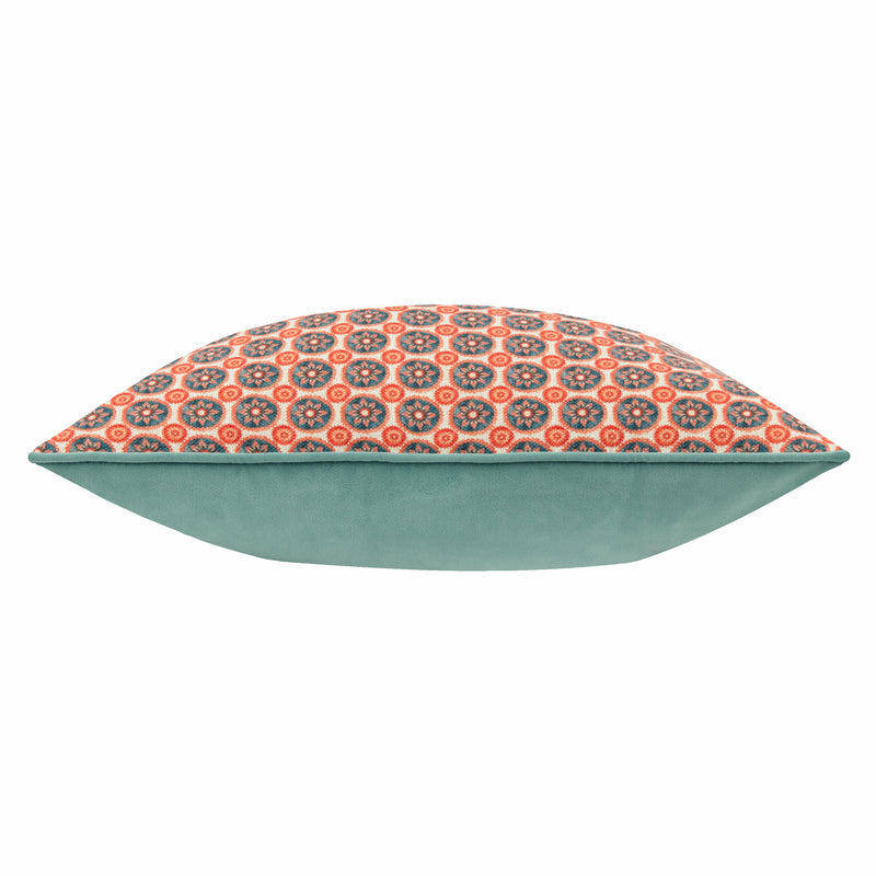 Geometric Blue Cushions - Onika Rectangular Geometric Cushion Cover Blue Wylder