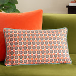 Geometric Blue Cushions - Onika Rectangular Geometric Cushion Cover Blue Wylder