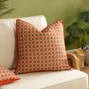 Geometric Green Cushions - Onika Square Geometric Cushion Cover Green Wylder