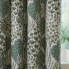 Floral Curtains - Ophelia Jacquard Floral Room Darkening Pencil Pleat Curtains Thyme/Mineral Wylder