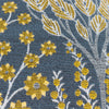 Wylder Ophelia Floral Jacquard Cushion Cover in Blue/Saffron