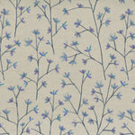 Voyage Maison Ophelia Printed Cotton Fabric in Bluebell/Natural