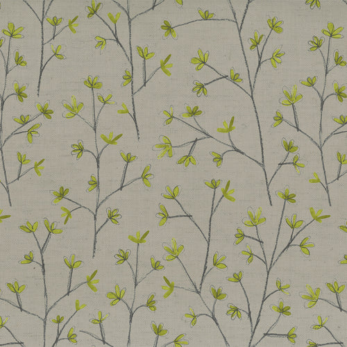 Voyage Maison Ophelia Printed Cotton Fabric in Lime