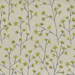 Voyage Maison Ophelia Printed Cotton Fabric in Lime/Natural