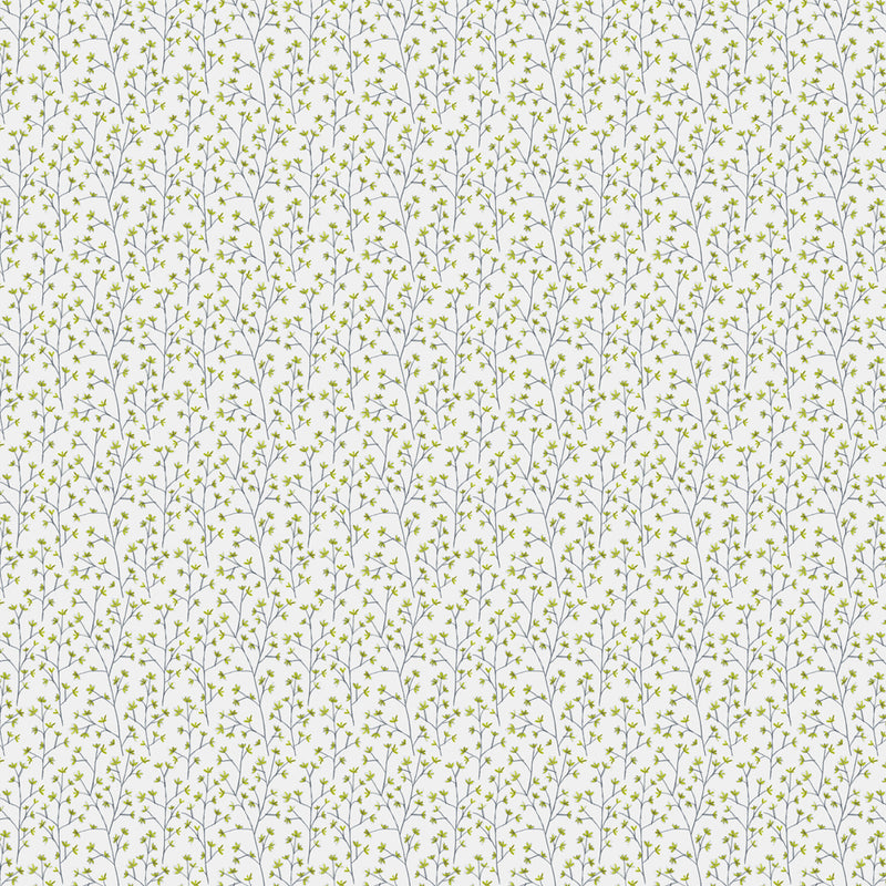 Voyage Maison Ophelia Printed Cotton Fabric in Lime/Natural