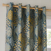  Curtains - Ophelia  Eyelet Curtains Blue/Saffron Wylder