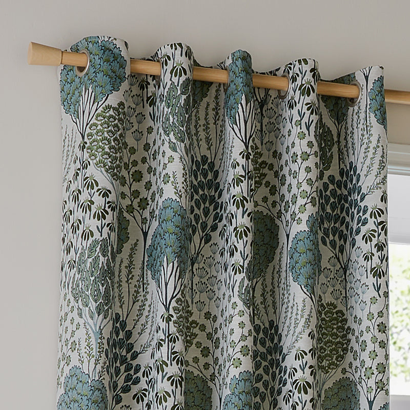  Curtains - Ophelia  Eyelet Curtains Thyme/Mineral Wylder