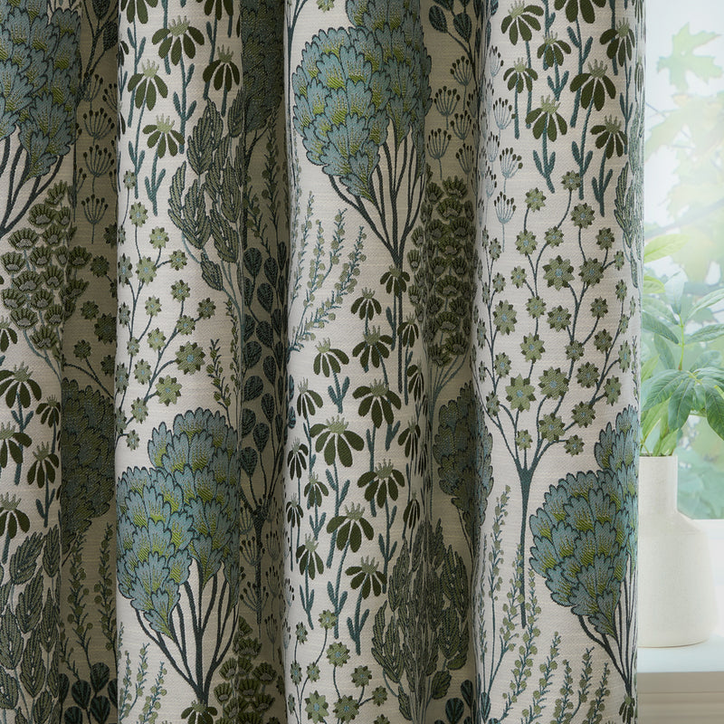  Curtains - Ophelia  Eyelet Curtains Thyme/Mineral Wylder
