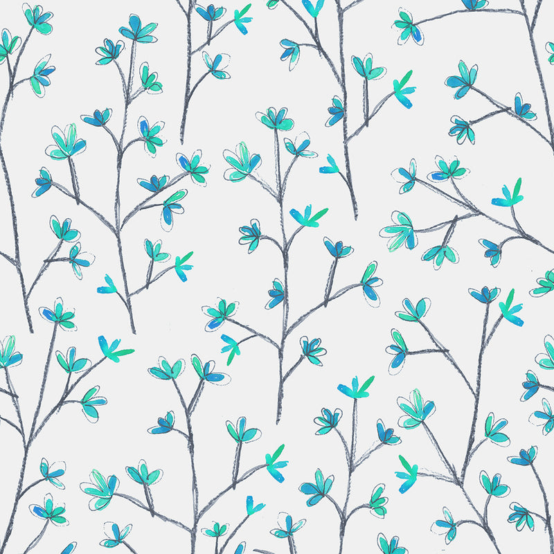 Voyage Maison Ophelia 1.4m Wide Width Wallpaper in Cornflower/Linen