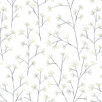 Voyage Maison Ophelia Dove 1.4m Wide Width Wallpaper in Cotton