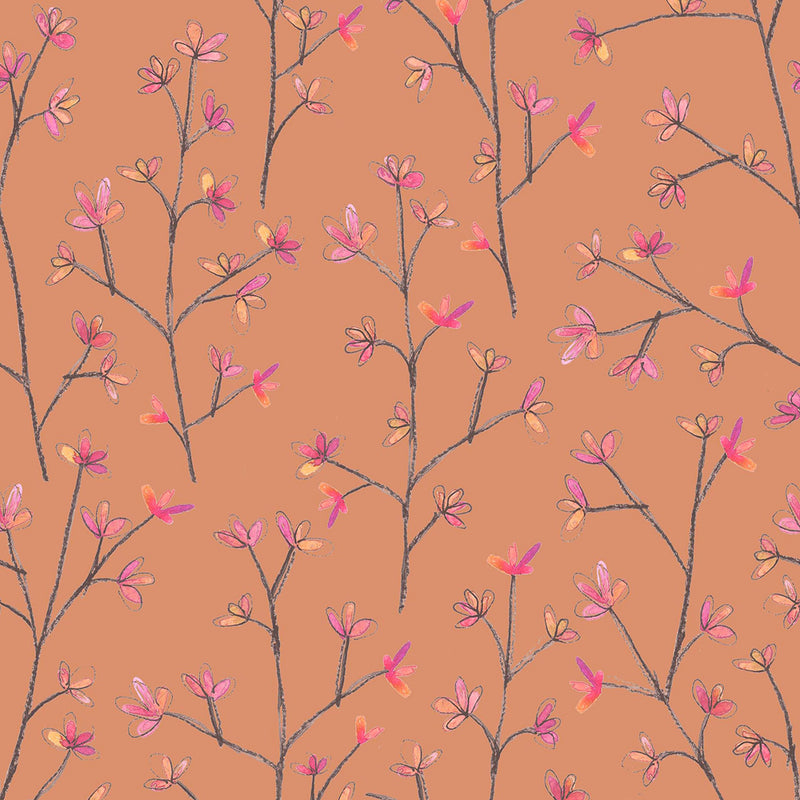 Ophelia Wallpaper Sample Coral