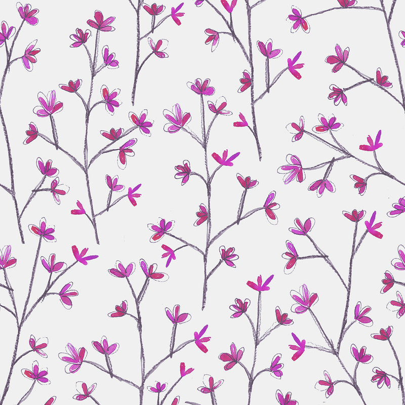 Ophelia Wallpaper Sample Fushsia