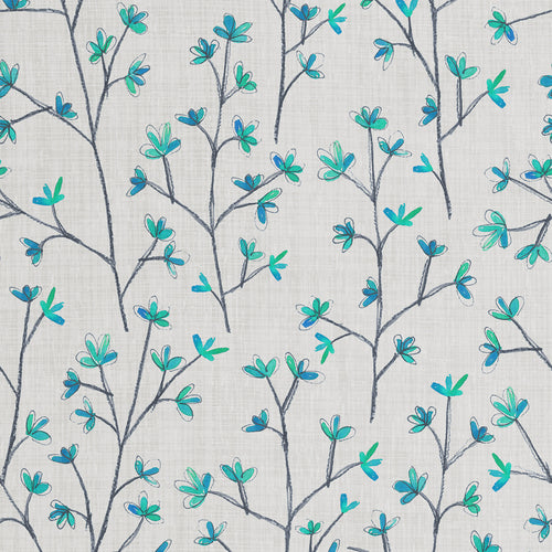 Voyage Maison Ophelia Printed Linen Fabric in Cornflower Blue