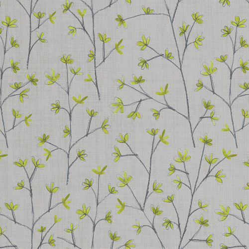 Voyage Maison Ophelia Printed Linen Fabric in Lime