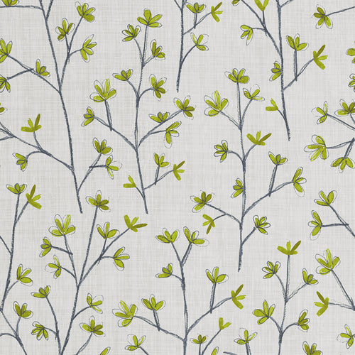 Voyage Maison Ophelia Printed Linen Fabric in Lime Green