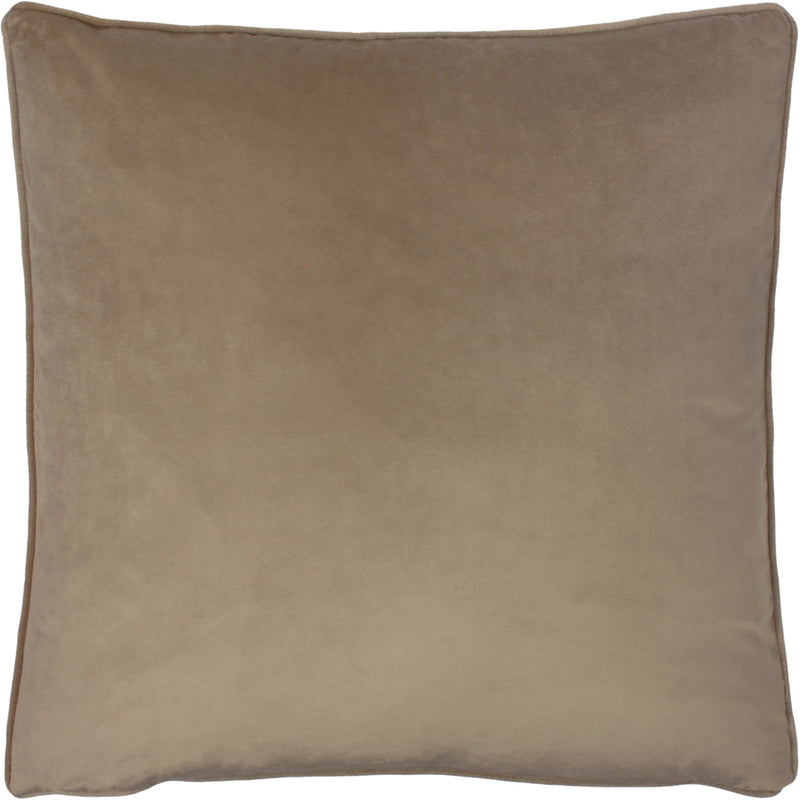 Evans Lichfield Opulence Soft Velvet Cushion Cover in Biscuit