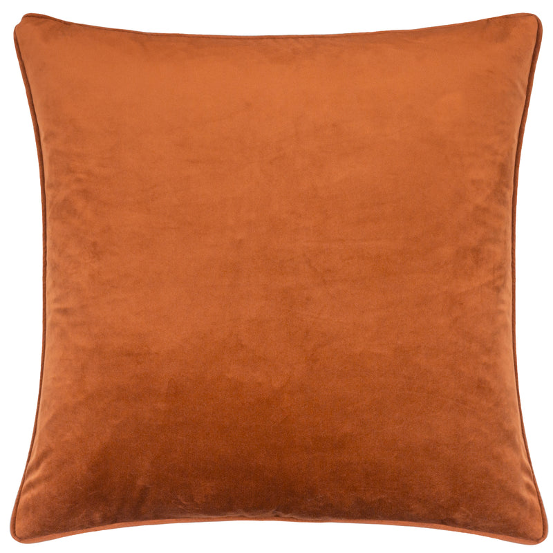 Plain Orange Cushions - Opulence Soft Velvet Cushion Cover Ginger Evans Lichfield