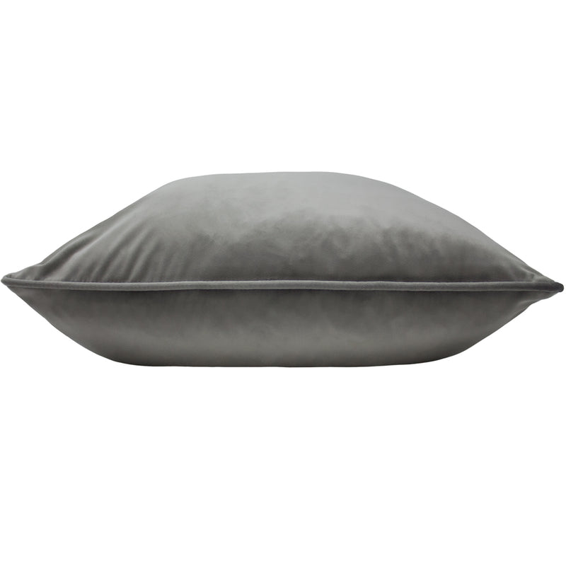 Evans Lichfield Opulence Soft Velvet Cushion Cover in Steel