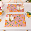 Floral Pink Accessories - Oranges Set of 4 Indoor/Outdoor Placemats Pink furn.