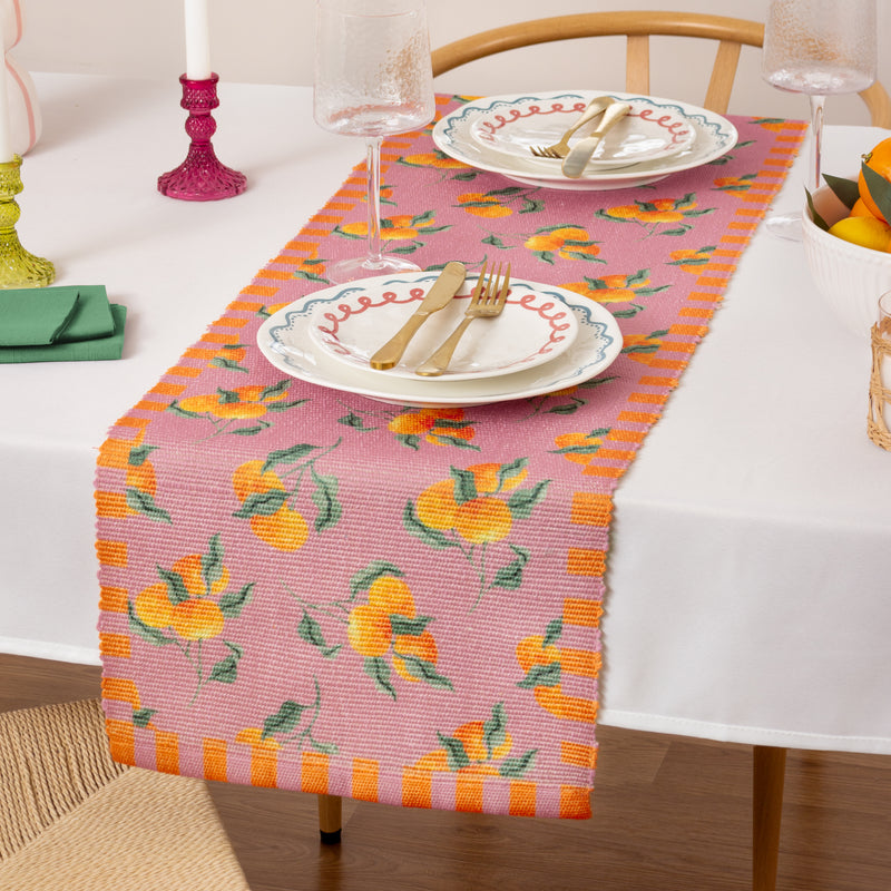 Floral Pink Accessories - Oranges Indoor/Outdoor Table Runner Pink furn.