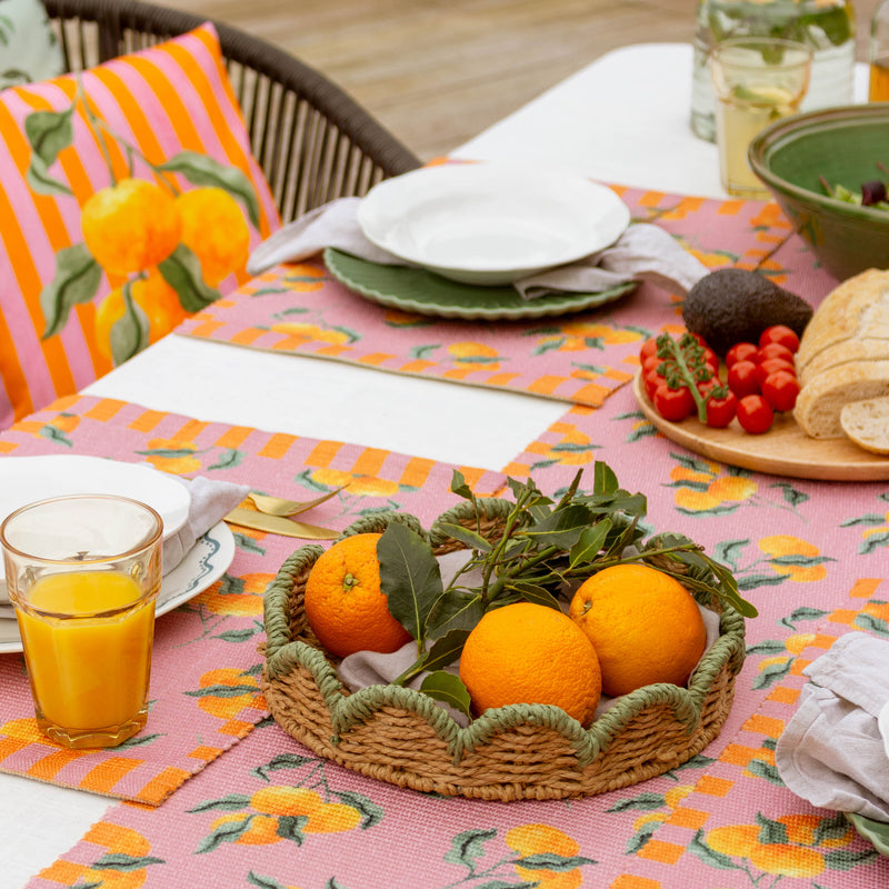 Floral Pink Accessories - Oranges Indoor/Outdoor Table Runner Pink furn.