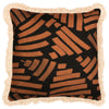 Paoletti Oromo Fringed Cushion Cover in Brown