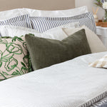 Plain Green Cushions - Osaka Chenille Cushion Cover Khaki Yard