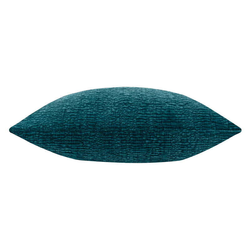 Plain Blue Cushions - Osaka Chenille Cushion Cover Petrol Yard