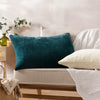 Plain Blue Cushions - Osaka Chenille Cushion Cover Petrol Yard