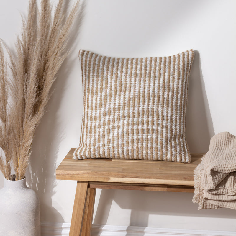 Yard Organik Stripe Cushion Cover in Natural