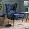 Abstract Blue Furniture - Oswald Velvet Chair Blue Voyage Maison