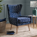 Abstract Blue Furniture - Oswald Velvet Chair Blue Voyage Maison