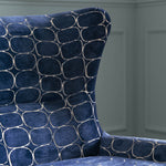 Abstract Blue Furniture - Oswald Velvet Chair Blue Voyage Maison