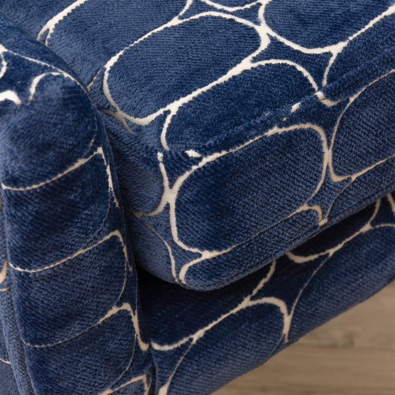 Abstract Blue Furniture - Oswald Velvet Chair Blue Voyage Maison