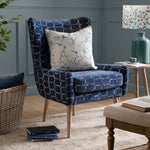Abstract Blue Furniture - Oswald Velvet Chair Blue Voyage Maison