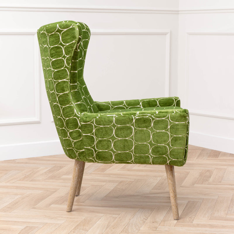 Abstract Green Furniture - Oswald Velvet Chair Green Voyage Maison