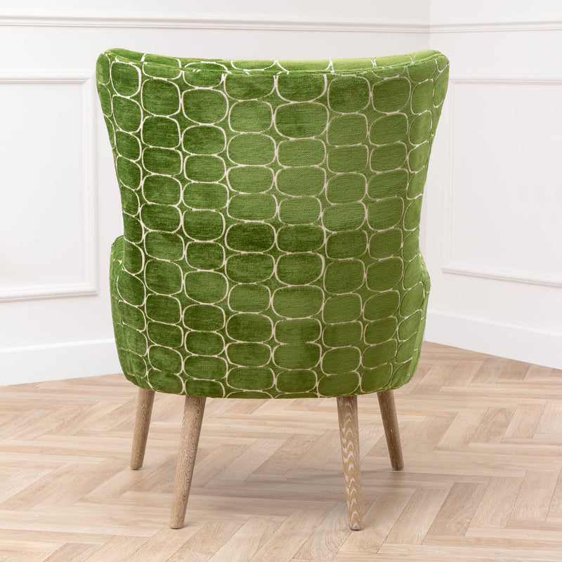 Abstract Green Furniture - Oswald Velvet Chair Green Voyage Maison