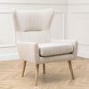 Plain Beige Furniture - Oswald Woven Textured Chair Linen Voyage Maison